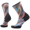 Smartwool Women's Trail Run Water Shimmer Print Crew Socks