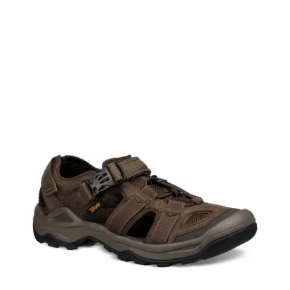 Teva Men's Omnium 2 Leather Closed Toe Hybrid shoe Turkish Coffee