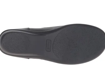Women's Propet Diana Strap soft leather and stretchable suede loafer.