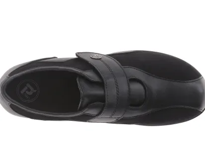 Women's Propet Diana Strap soft leather and stretchable suede loafer.
